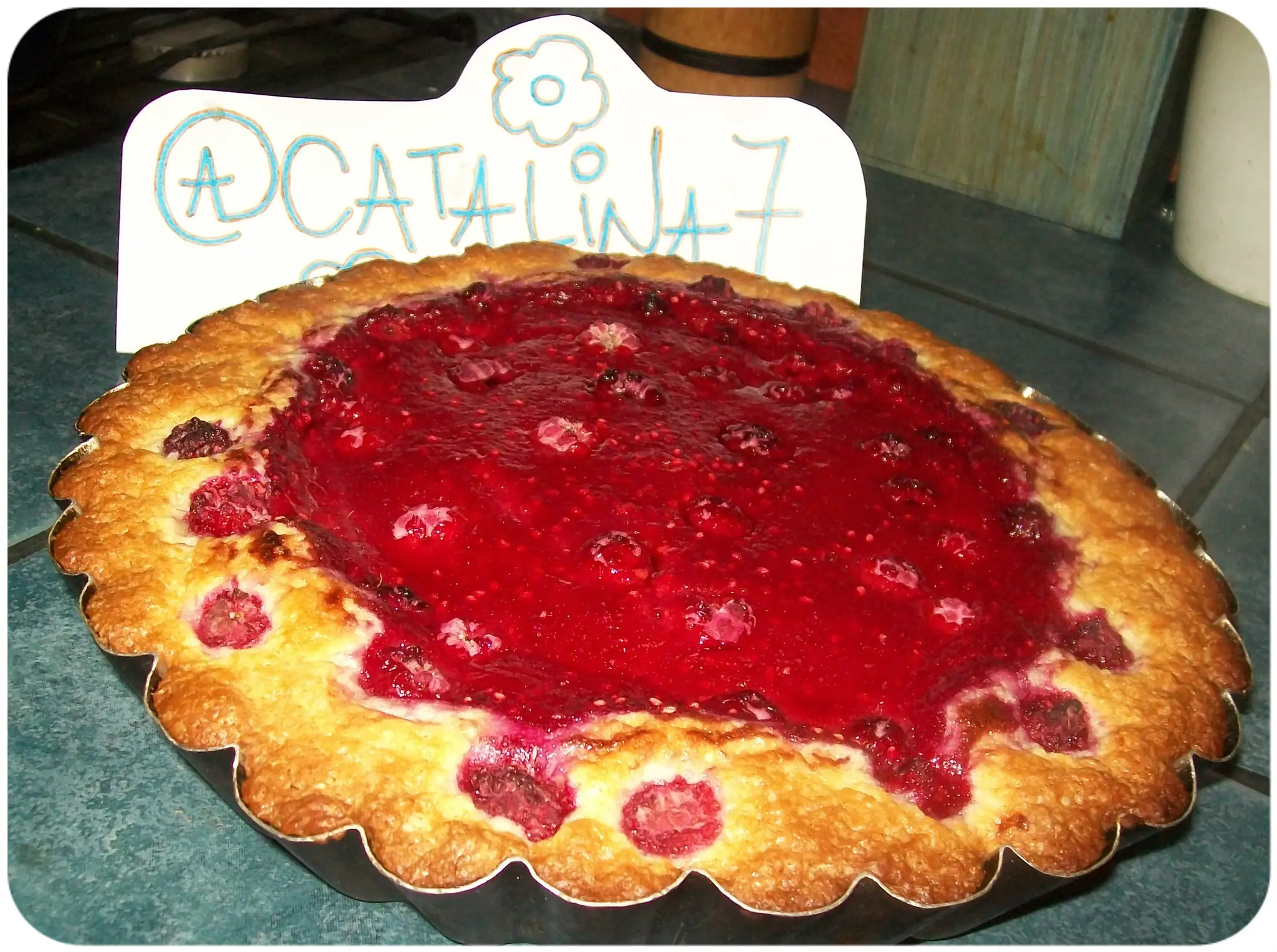 Tarta Casera de Frambuesas - Foto Receta