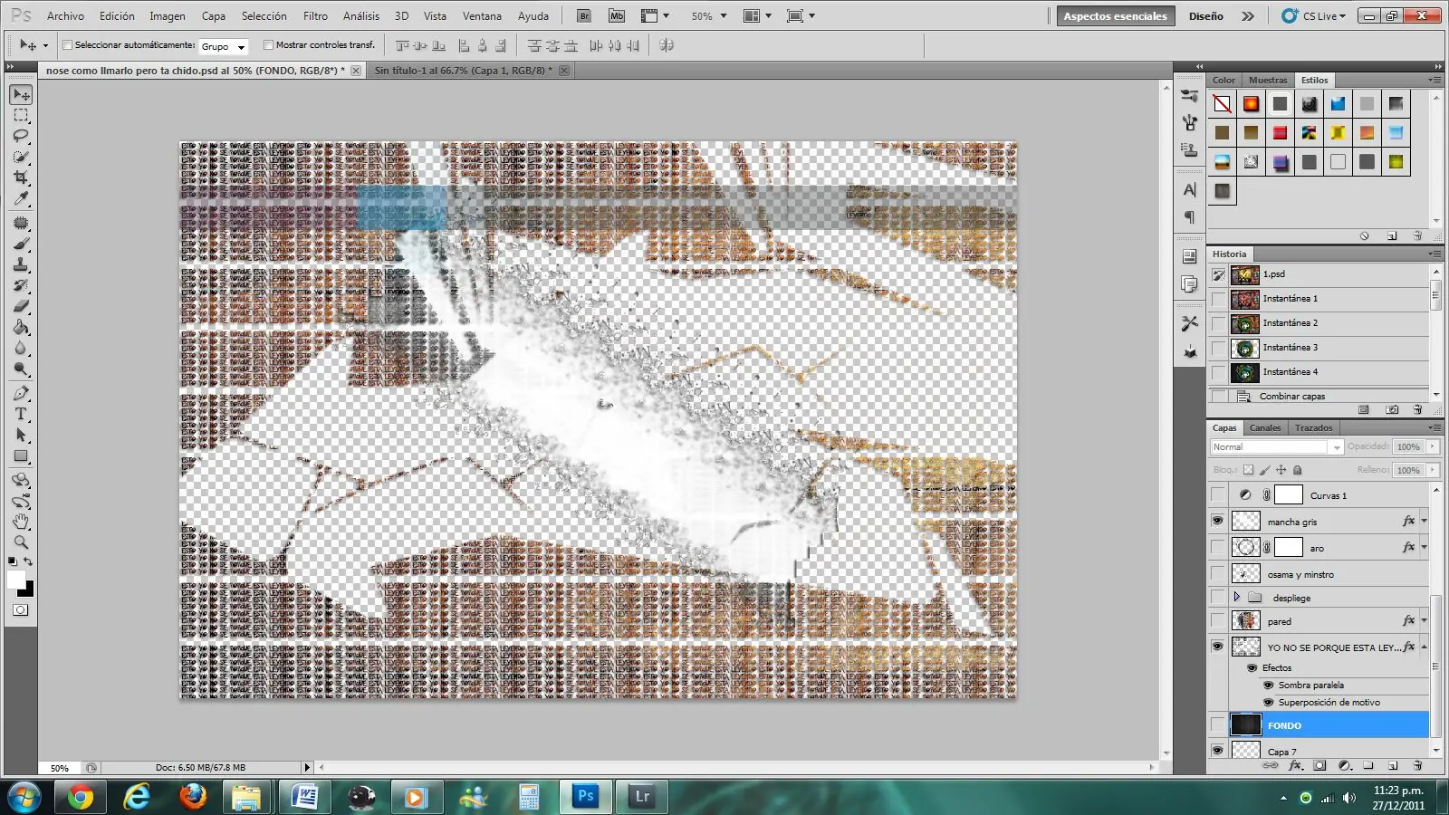 Un pequeño proyecto en photoshop.