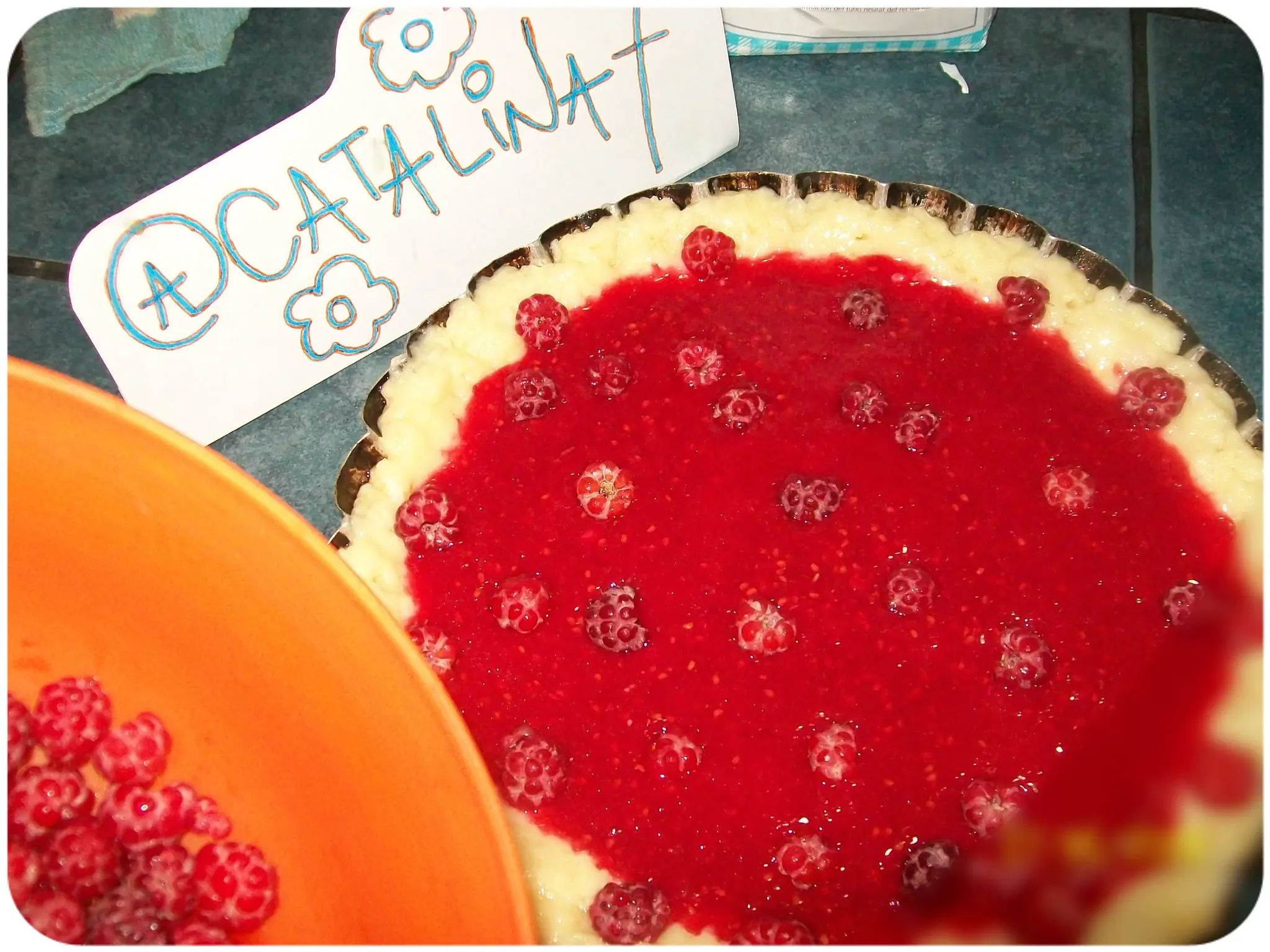 Tarta Casera de Frambuesas - Foto Receta