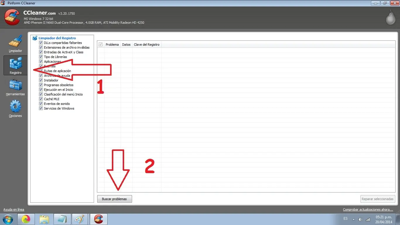 msconfig en windows 7