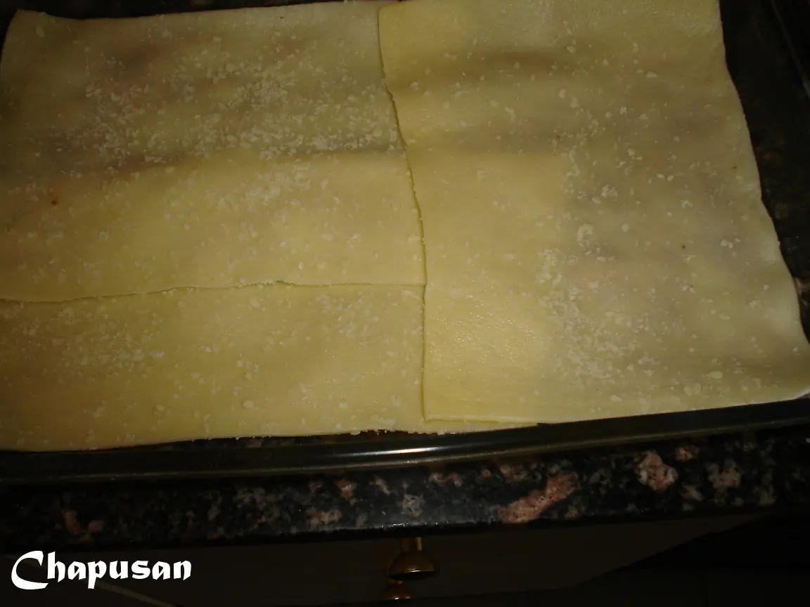 Lasagna bicolor de 3 capas a dos salsas (Fotoreceta)