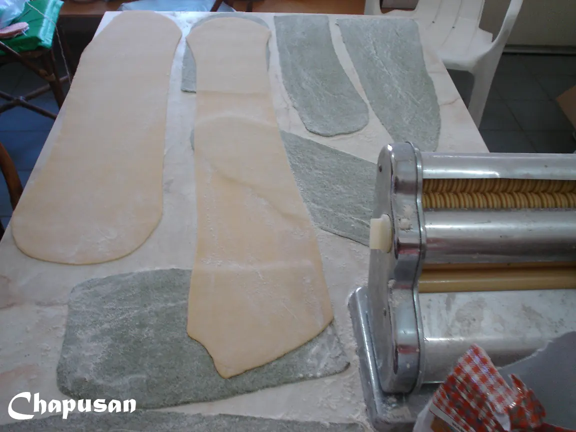 Lasagna bicolor de 3 capas a dos salsas (Fotoreceta)