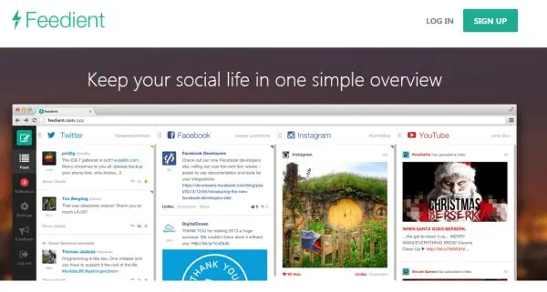 Feedient, acceso unificado a redes sociales