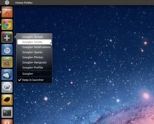 Agregar Google+ Plus al lanzador de Unity en Ubuntu