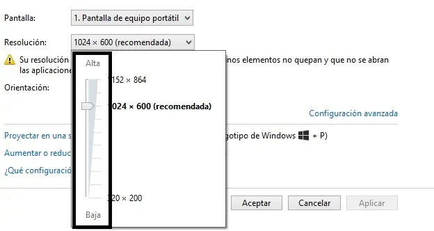 resolucion de pantalla