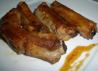 Costillitas de cerdo con miel