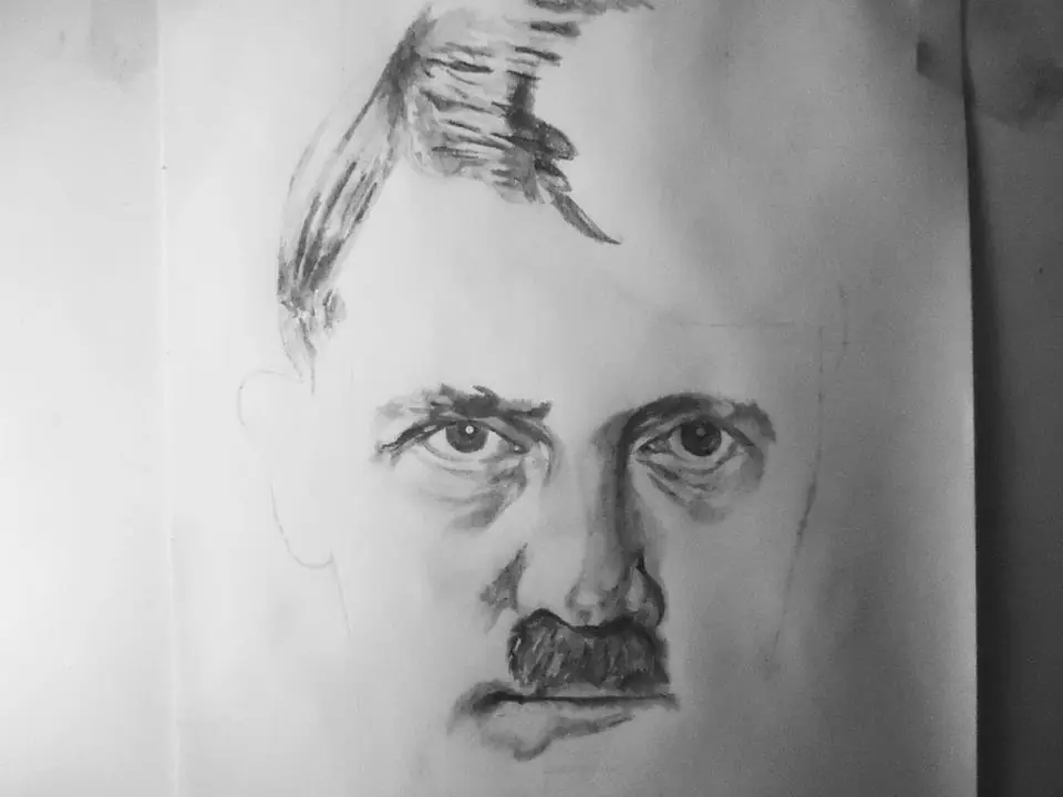 Retrato a lapiz de Adolf Hitler hecho por mi ojala les guste