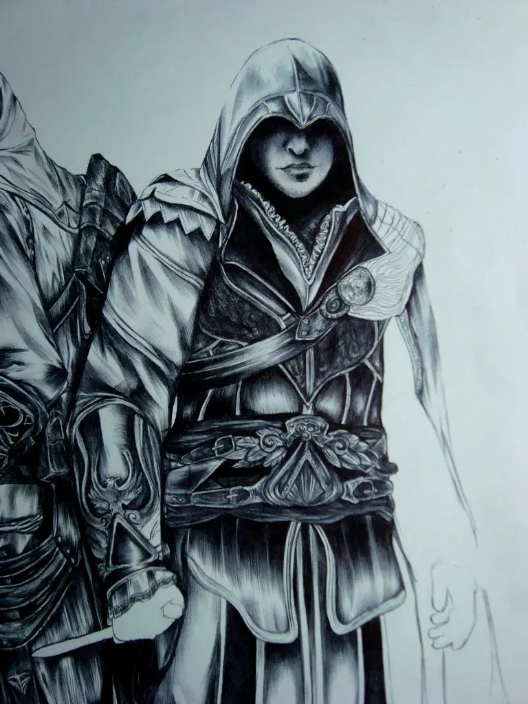 [Assassin's Creed] Dibujo a lapicera, birome, bic