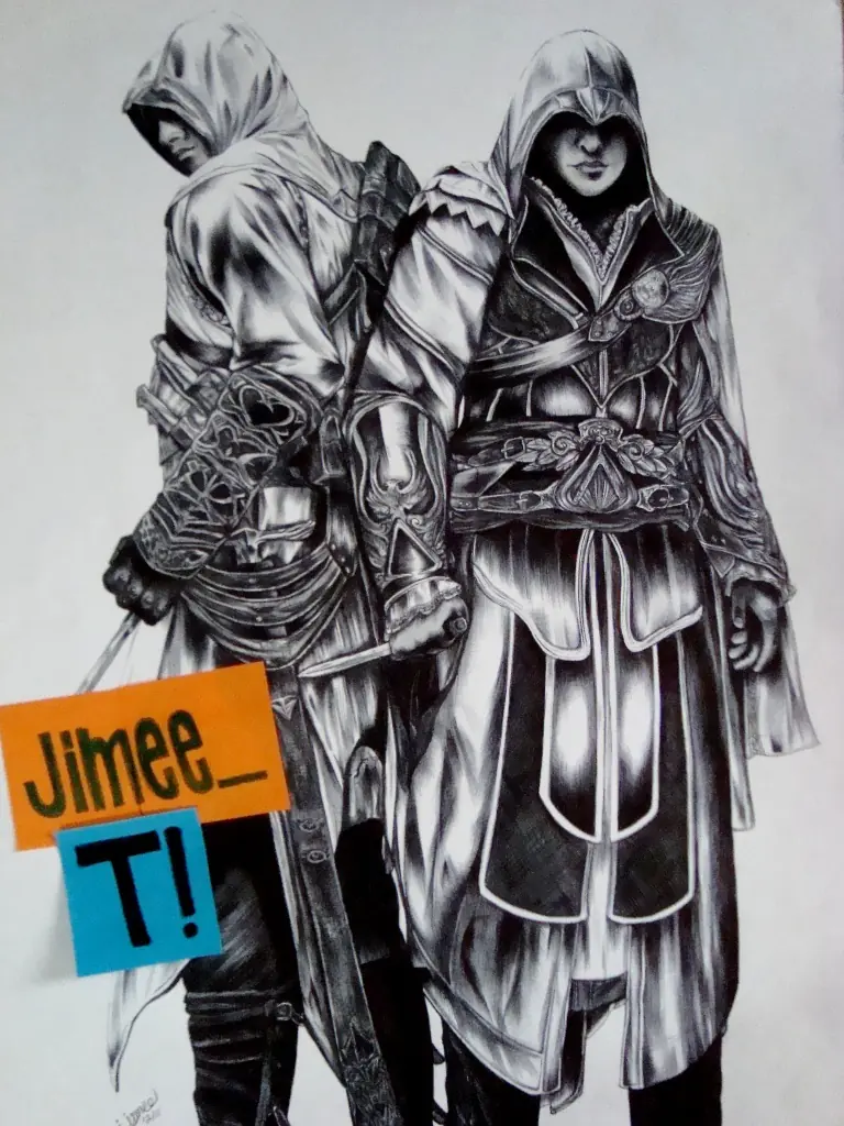 [Assassin's Creed] Dibujo a lapicera, birome, bic