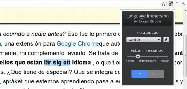 Language Immersion: increíble extensión para aprender idio