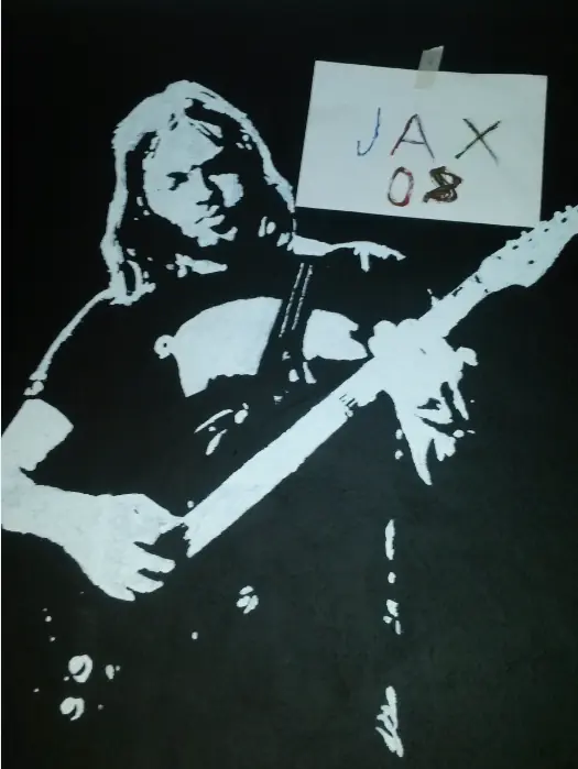Pinté a Gilmour (Pink Floyd) en mi habitación