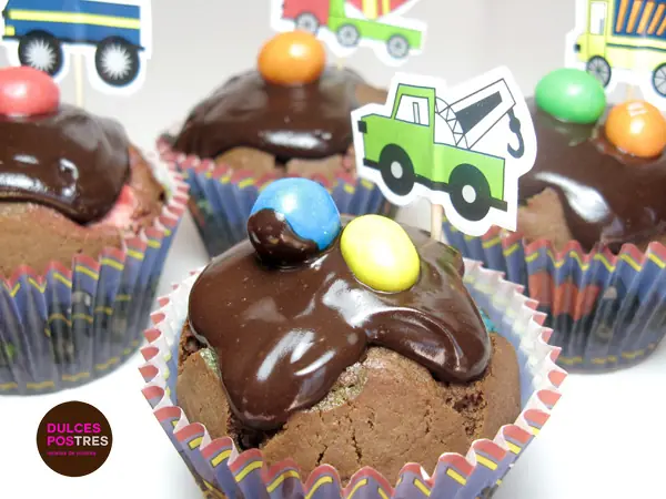 Muffins de chocolate con M&M´s