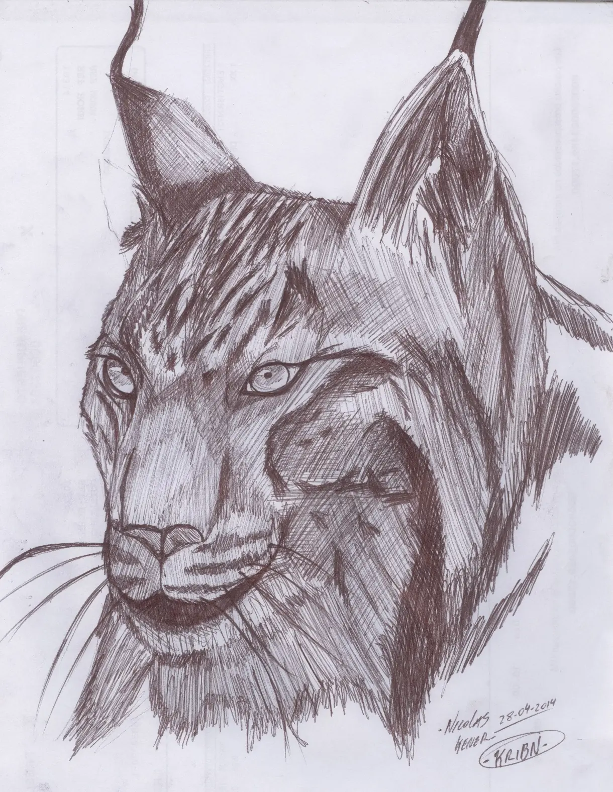 Autorretrato (sketch) de taringuero.