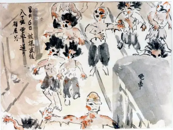 Sobrevivientes de Hiroshima y Nagazaki dibujan sus recuerdos