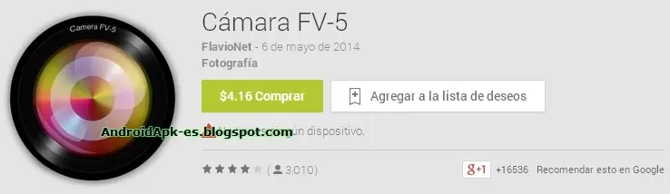 Cámara FV-5 para Android