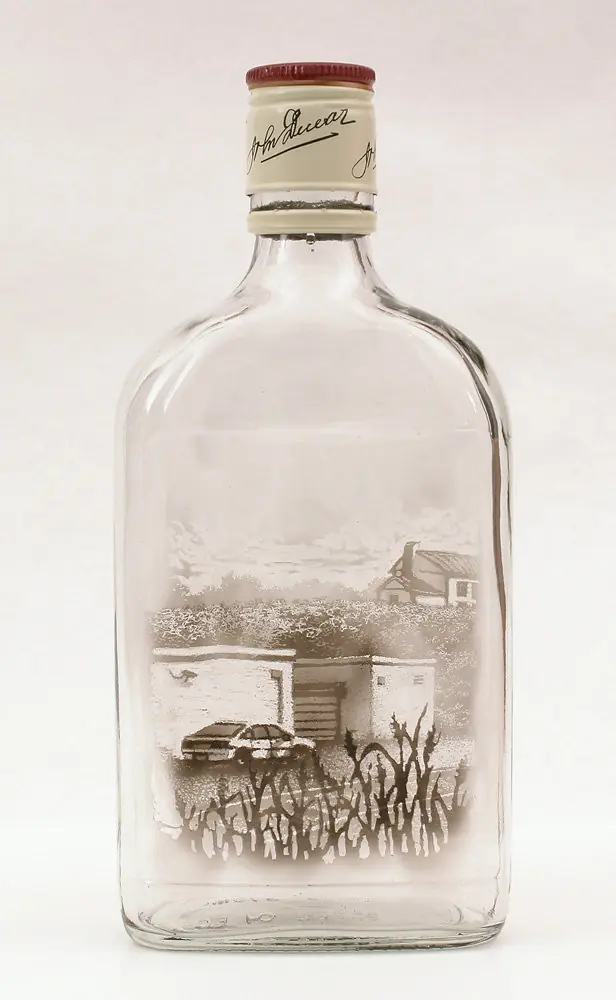 Arte de humo en botellas