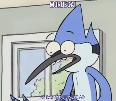 Mordecai y finn en una lucha de rap