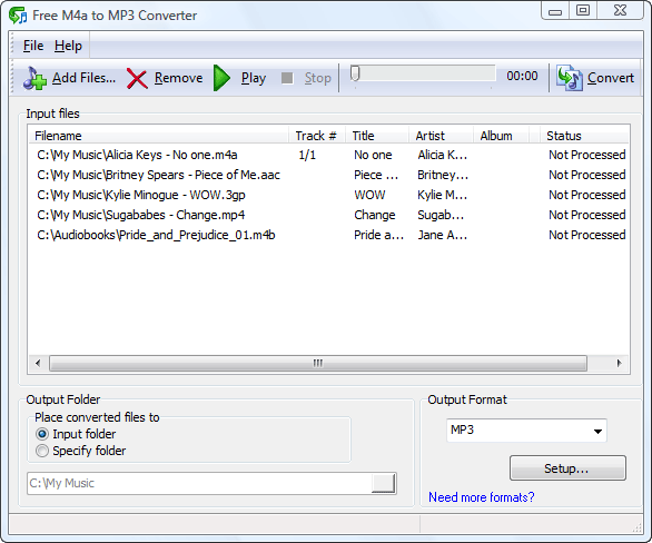 Convertir de M4a a MP3