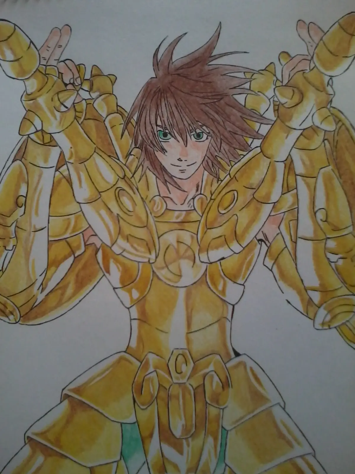 Dibujo de Dohko de Libra