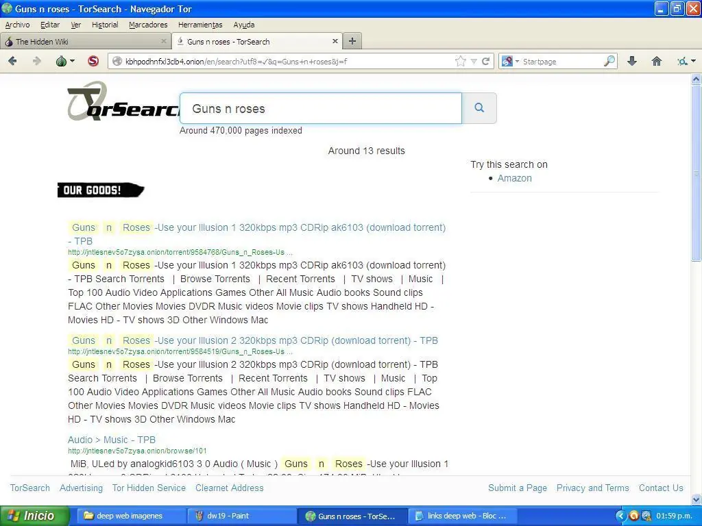 navegando por la deep web