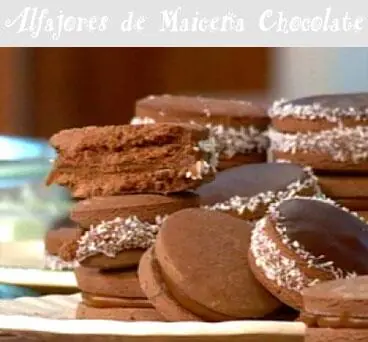 Alfajores de maicena de chocolate