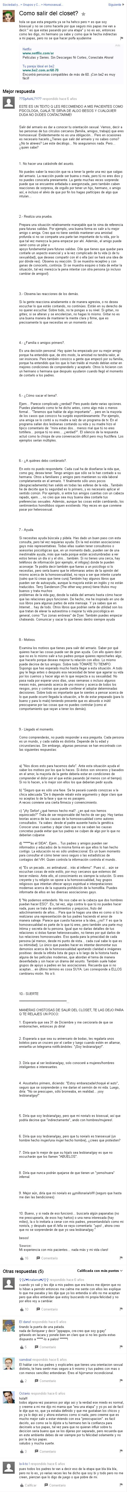 salir del closet