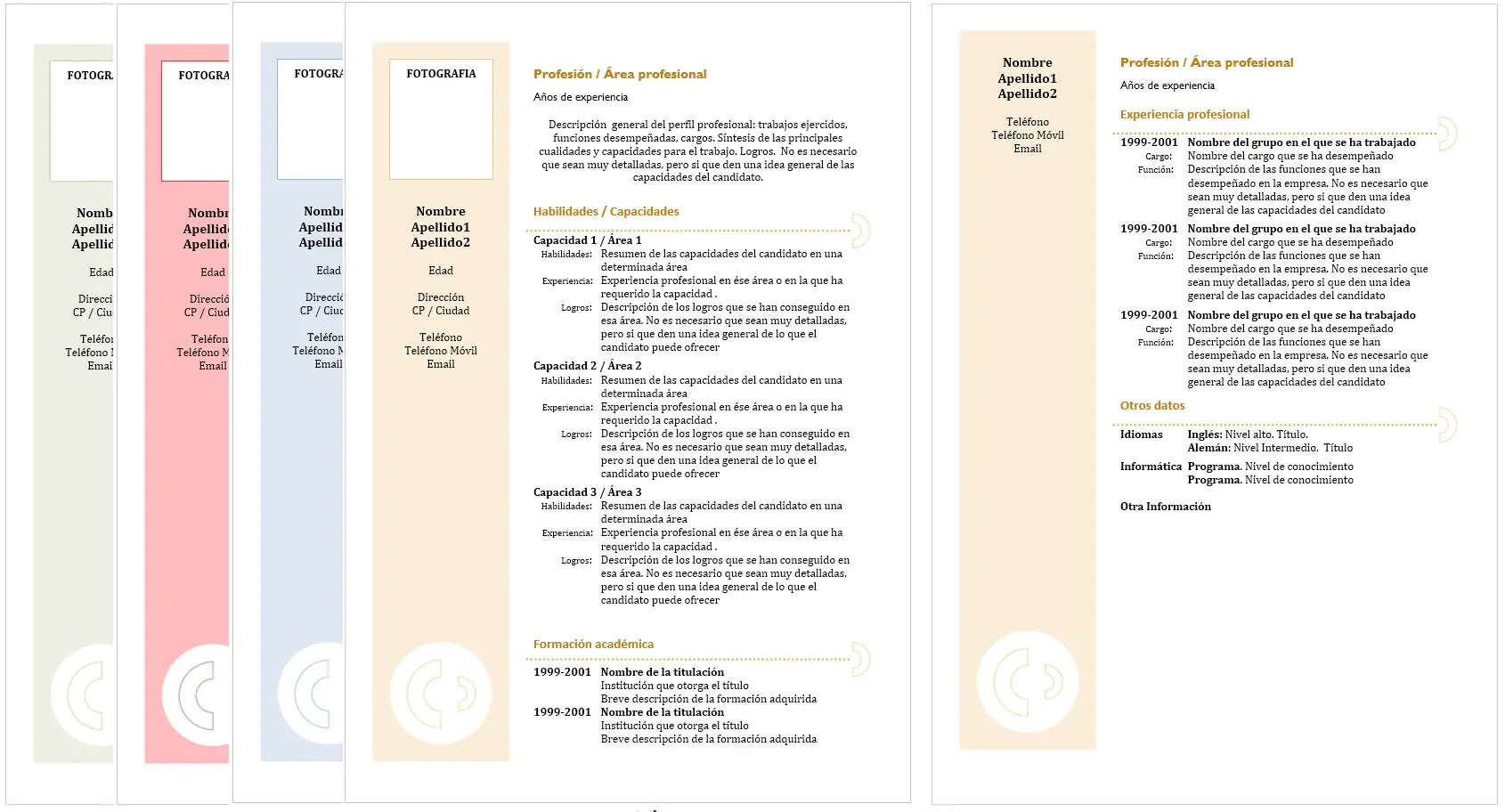 cv modelo descargar