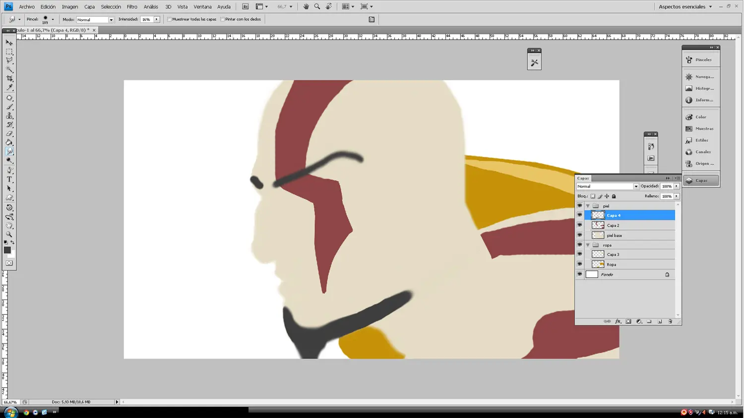 Mi dibujo digital de Kratos [God of War]