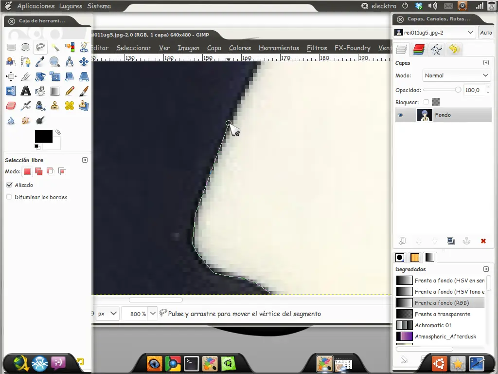 Como quitar el fondo a imágenes con gimp