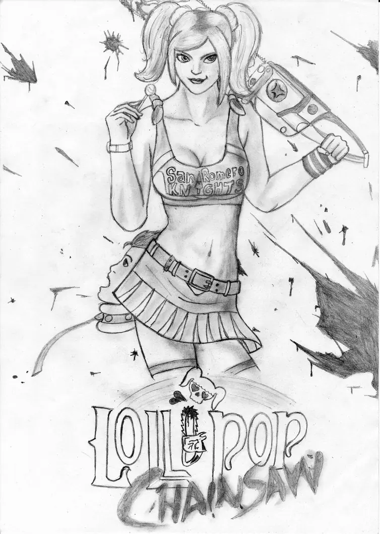 Dibujo de Juliet-Lollypop Chainsaw