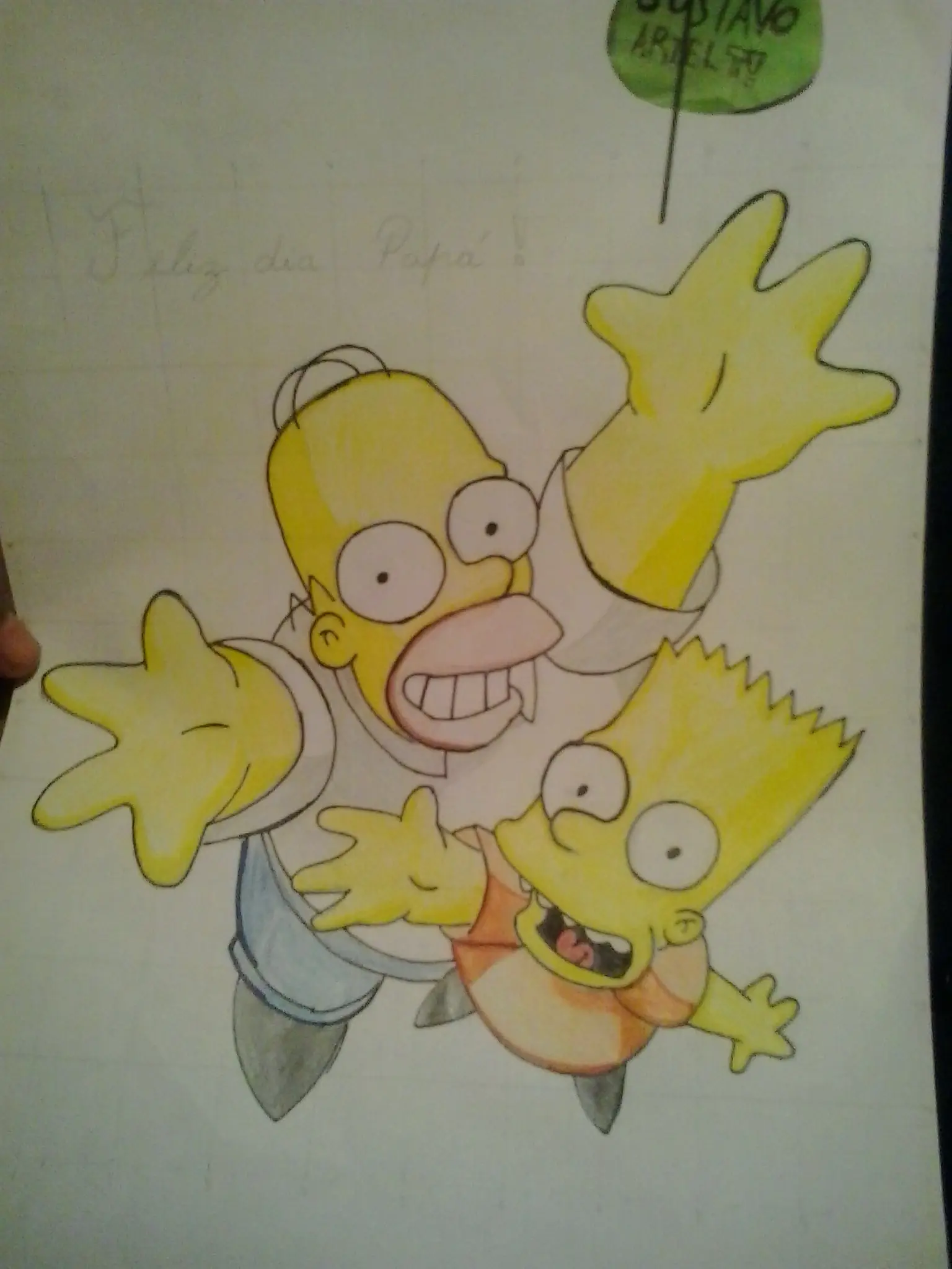 Mi Dibujo de los Simpson (Día del padre)