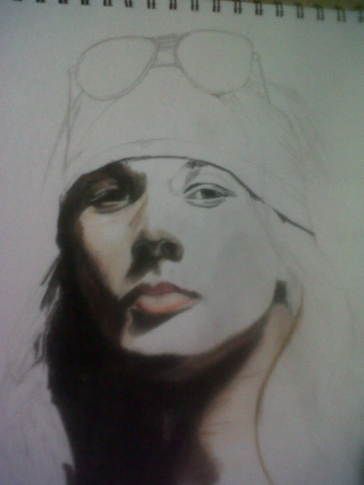 Retrato a color de Axl Rose,  porpio!!