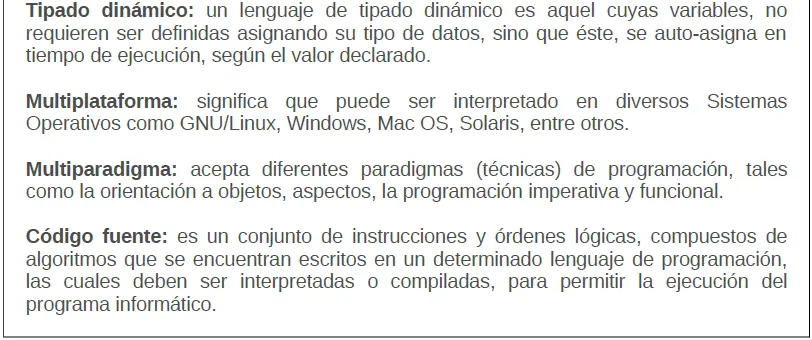 Lenguaje de programacion Python