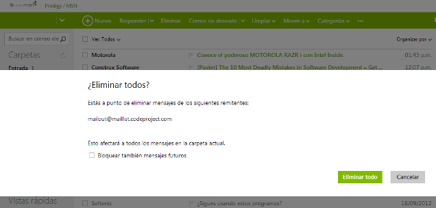 eliminar correos masivos