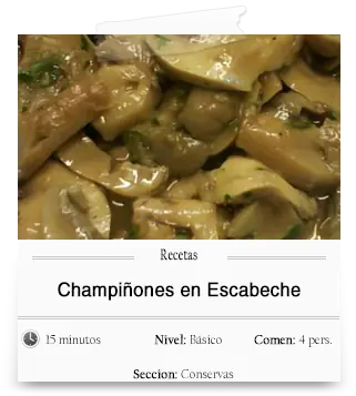 Champiñones en escabeche