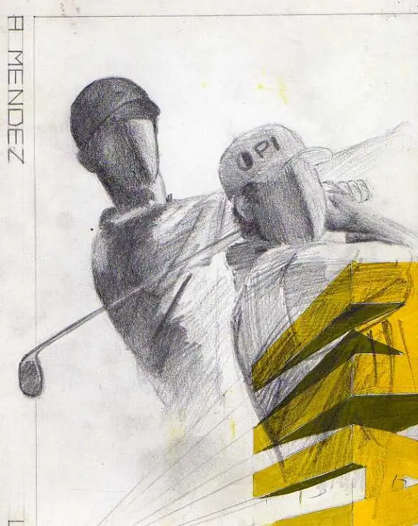Mis dibujos surrealistas - "Estrella del golf"