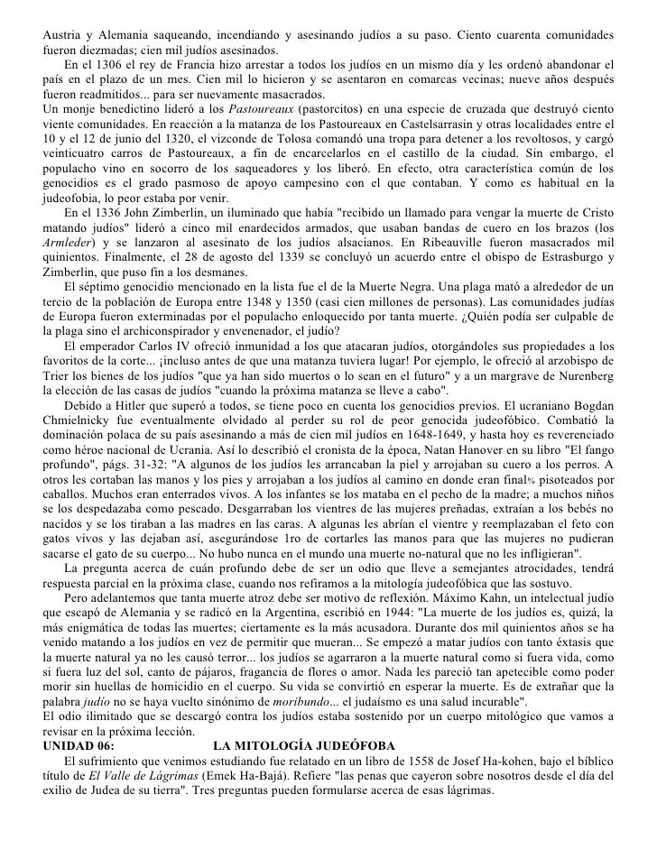 La Judeofobia