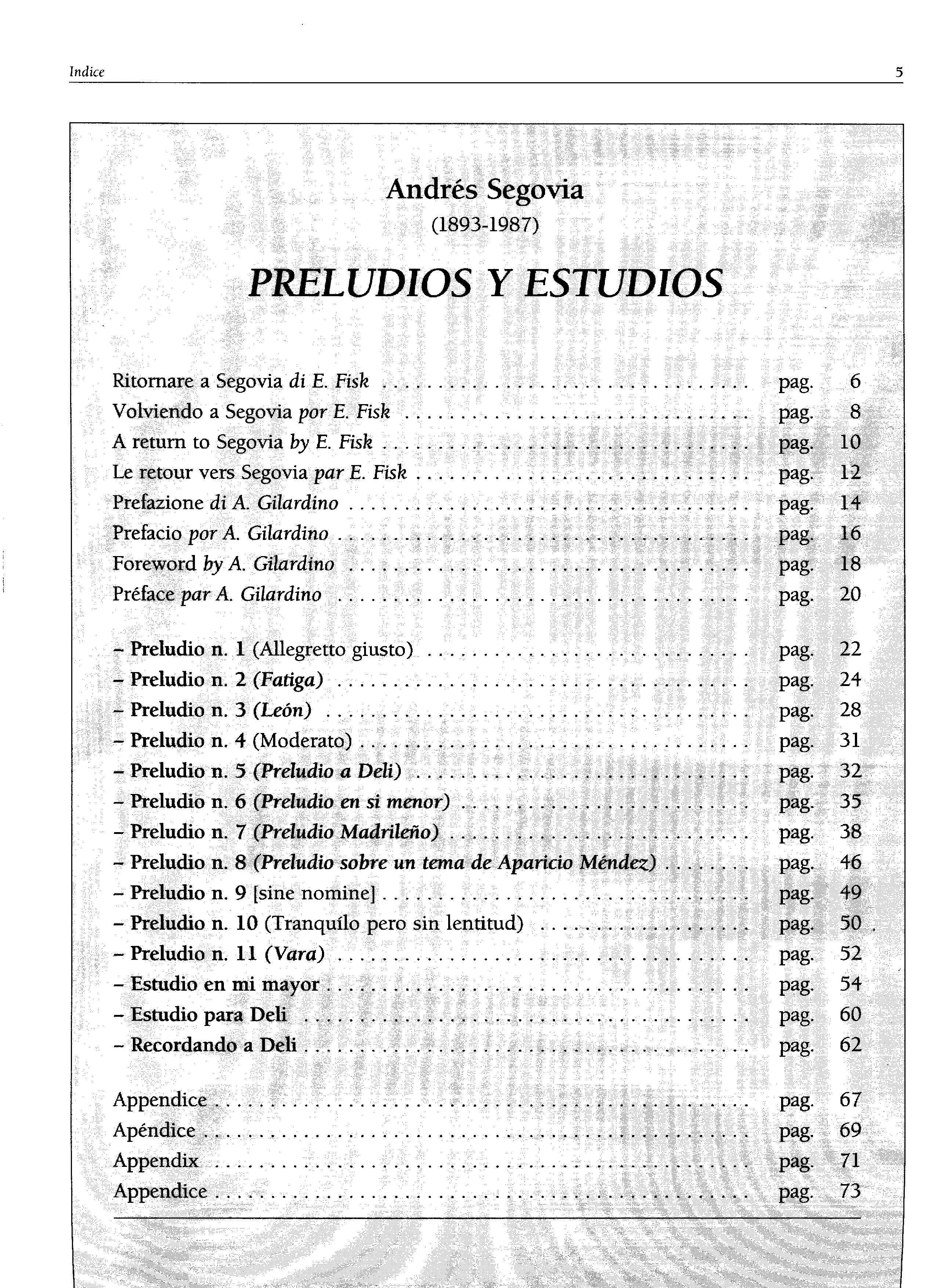 Andrés Segovia transcripciones