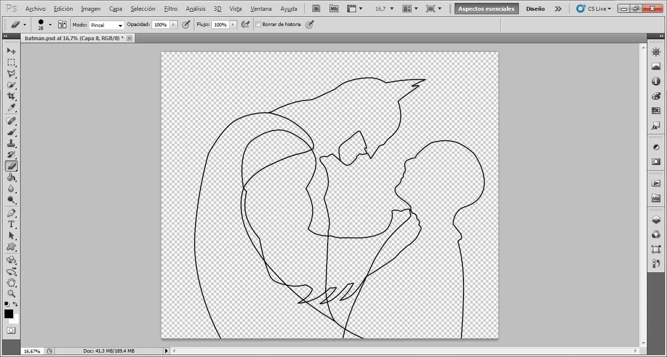 mi dibujo en photoshop [Batman y el Joker]