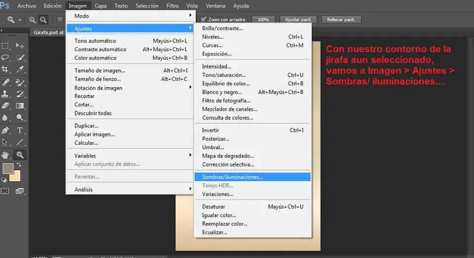 Desvistiendo una jirafa (Tutorial Photoshop CC)
