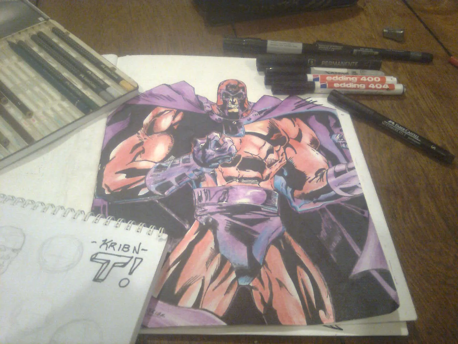 Mi dibujo de Magneto (propio).