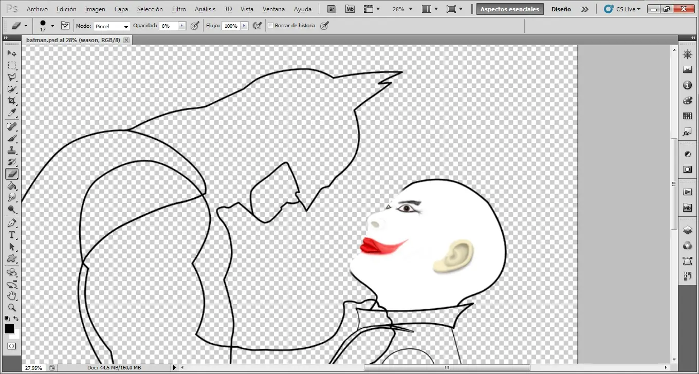 mi dibujo en photoshop [Batman y el Joker]