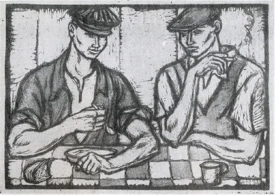 Trabajadores en la gráfica rumana