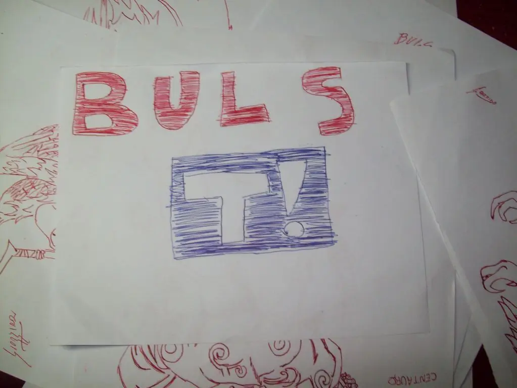 Una hoja y bic roja [Dibujos propios]