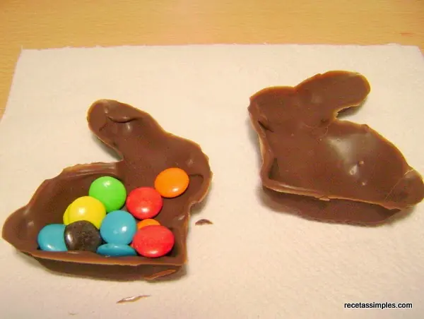 Conejitos de chocolate para pascuas
