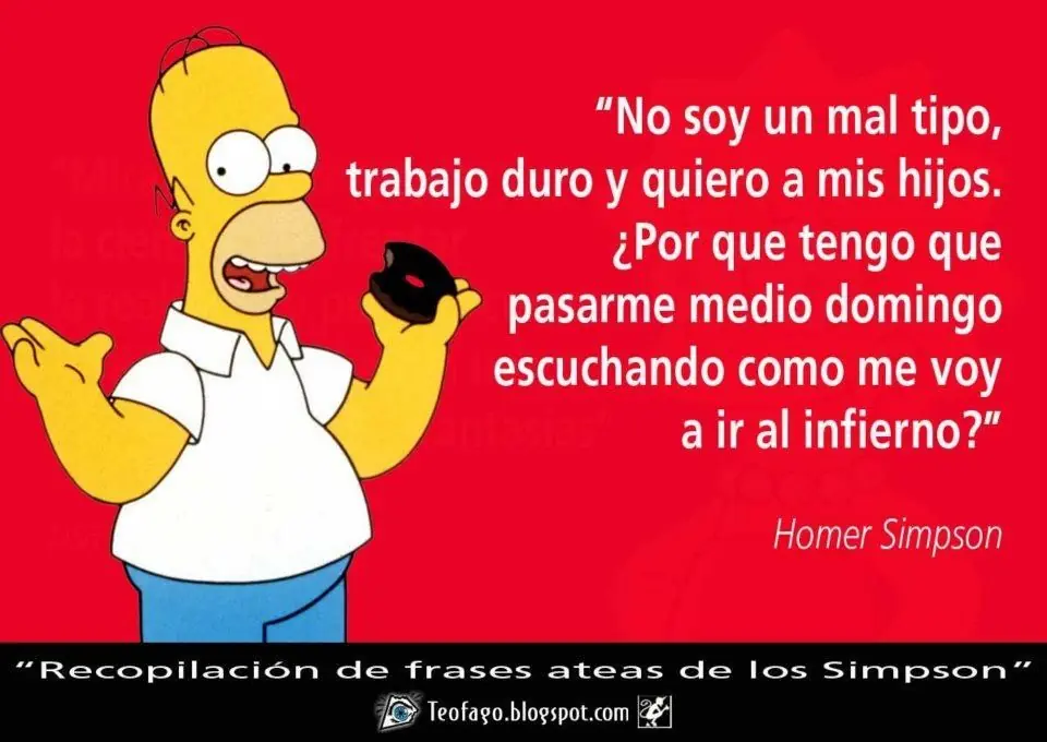 Frases Ateas de Homero y los simpsons, Megapost.