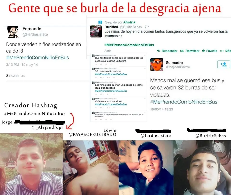 Hombre se burla de la muerte de niños en el bus de colombia