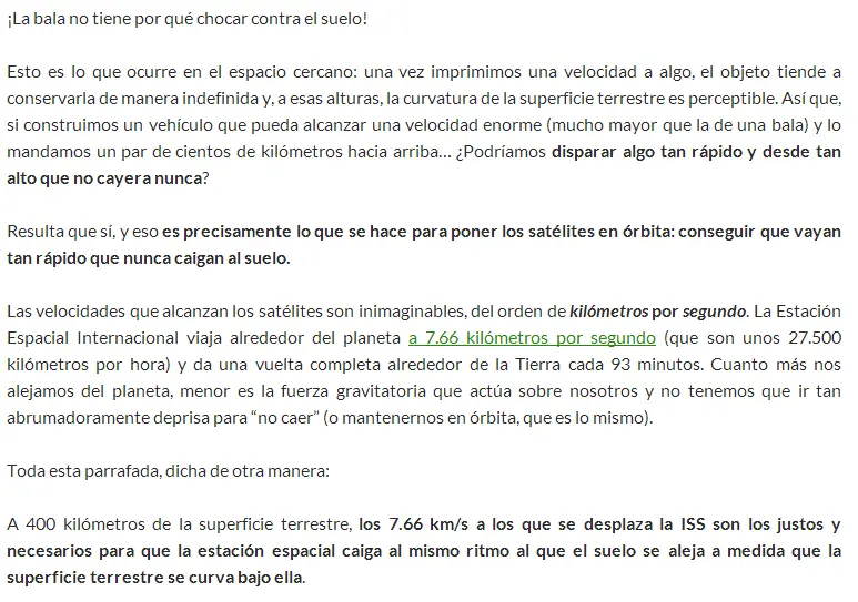 Conceptos erróneos sobre la ingravidez