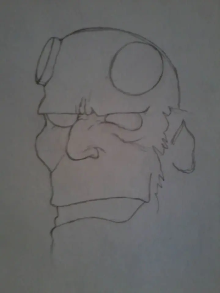dibujando a hellboy