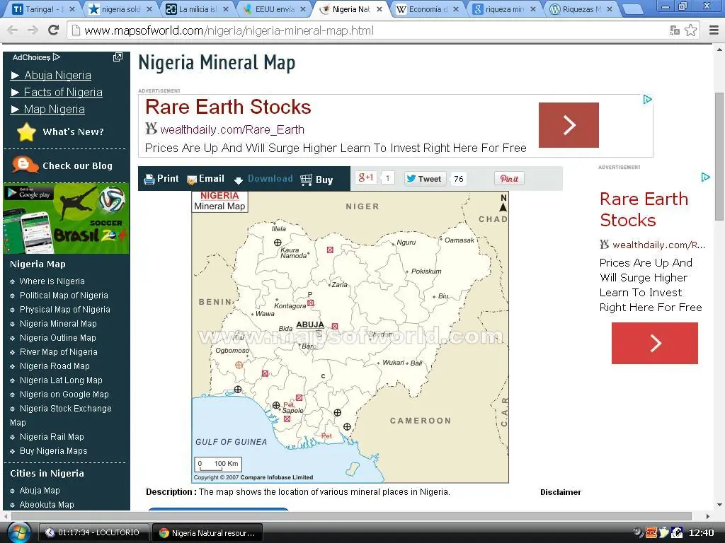 Nigeria tiene uranio y coltan !!democracia YA!!